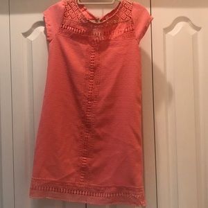 Pink dress with gorgeous detail.